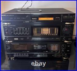 Vintage Sharp Stereo Component System Amp Tuner Dual Cassette Tested Works Vintage Sharp Stereo Component System Amp Tuner Dual Cassette Tested Works