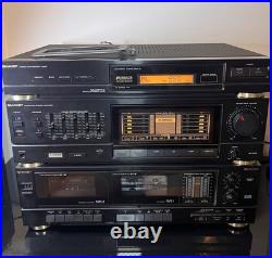 Vintage Sharp Stereo Component System Amp Tuner Dual Cassette Tested Works