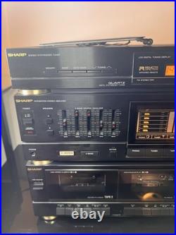 Vintage Sharp Stereo Component System Amp Tuner Dual Cassette Tested Works
