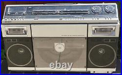 Vintage Sharp VZ-2000 Ghettoblaster Boombox Radio Cassette & Record Player Rare