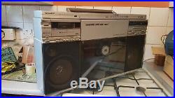 Vintage Sharp Vz-2500 Record /cassette Player Boom Box Ghetto Blaster