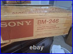 Vintage Sony BM-246 Confer-Corder Dual Cassette Transcriber RECORDER 2 KEY