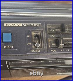 Vintage Sony CF-450 Cassette Recorder and AM/FM Radio 1971