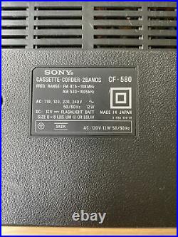 Vintage Sony CF-580 AM/FM Stereo Cassette Player Recorder 4 Speaker Matrix