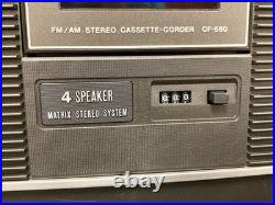 Vintage Sony CF-580 Cassette Player AM/FM Radio Recorder Fully Functioning Japan Vintage Sony CF-580 Cassette Player AM/FM Radio Recorder Fully Functioning Japan
