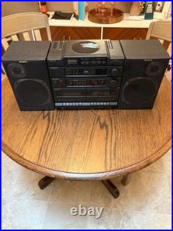 Vintage Sony CFD-460 Boombox Stereo Cassette Player Radio Recorder Tested Works