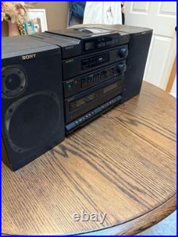 Vintage Sony CFD-460 Boombox Stereo Cassette Player Radio Recorder Tested Works