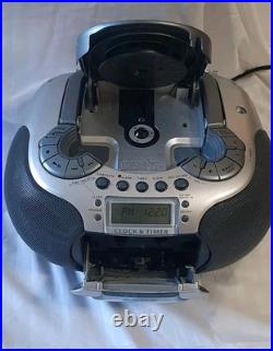 Vintage Sony CFD-E55 CD Radio Cassette Recorder Player Boombox Clock Timer