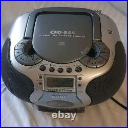 Vintage Sony CFD-E55 CD Radio Cassette Recorder Player Boombox Clock Timer