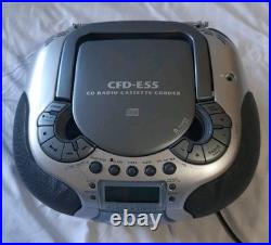 Vintage Sony CFD-E55 CD Radio Cassette Recorder Player Boombox Clock Timer