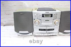 Vintage Sony CFD-ZW755 Boombox CD Radio Dual Cassette Recorder Stereo No Remote