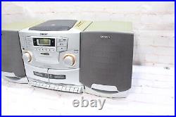 Vintage Sony CFD-ZW755 Boombox CD Radio Dual Cassette Recorder Stereo No Remote