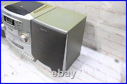 Vintage Sony CFD-ZW755 Boombox CD Radio Dual Cassette Recorder Stereo No Remote