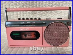 Vintage Sony CFM-120 Cassette-Corder Radio AM/FM PINK TESTED RARE HTF WORKING