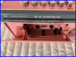 Vintage Sony CFM-120 Cassette-Corder Radio AM/FM PINK TESTED RARE HTF WORKING