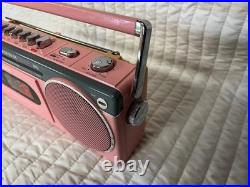 Vintage Sony CFM-120 Cassette-Corder Radio AM/FM PINK TESTED RARE HTF WORKING