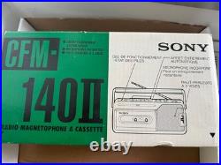 Vintage Sony CFM-140II AM/FM Radio Cassette Recorder Boombox New In Box