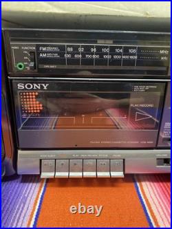 Vintage Sony CFS-1000 FM/AM Stereo Cassette Recorder With Original Box WORKS G Vintage Sony CFS-1000 FM/AM Stereo Cassette Recorder With Original Box WORKS G