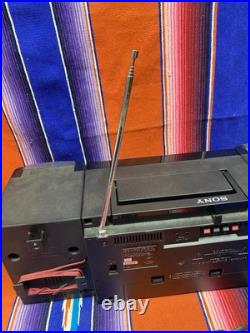 Vintage Sony CFS-1000 FM/AM Stereo Cassette Recorder With Original Box WORKS G Vintage Sony CFS-1000 FM/AM Stereo Cassette Recorder With Original Box WORKS G