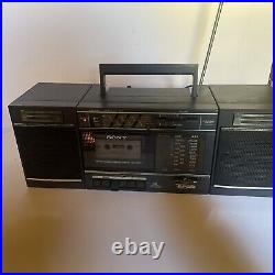 Vintage Sony CFS-3000 Detachable Speaker System Stereo Cassette Recorder WORKS