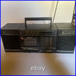 Vintage Sony CFS-3000 Detachable Speaker System Stereo Cassette Recorder WORKS