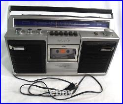 Vintage Sony CFS- 43 Boombox Tested Works Ghettoblaster Stereo Cassette Player