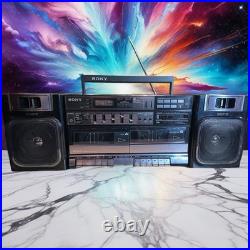Vintage Sony CFS-W500 Boombox Stereo Cassette AM FM Radio Recorder Working