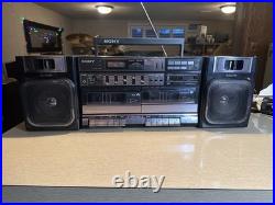 Vintage Sony CFS-W500 Boombox Stereo Cassette AM FM Radio Recorder Working
