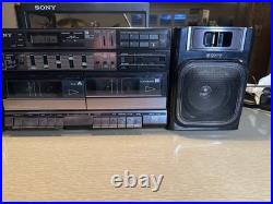 Vintage Sony CFS-W500 Boombox Stereo Cassette AM FM Radio Recorder Working