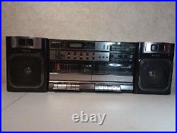 Vintage Sony CFS-W500 Boombox Stereo Cassette AM FM Radio Recorder Working
