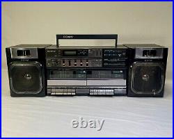 Vintage Sony CFS-W500 Boombox Stereo Cassette Player AM FM Radio Recorder