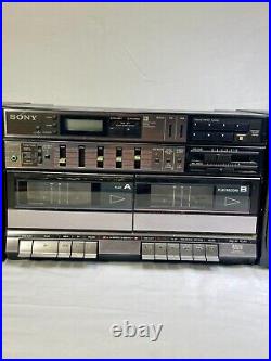 Vintage Sony CFS-W500 Boombox Stereo Cassette Player AM FM Radio Recorder