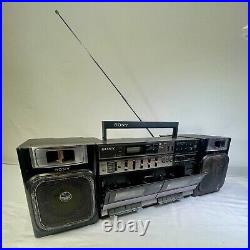 Vintage Sony CFS-W500 Boombox Stereo Cassette Player AM FM Radio Recorder