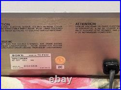 Vintage Sony Cassette Deck Player Recorder Stereo TC-FX22 Japan Dolby VIDEO