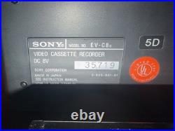 Vintage Sony EV-C8U Video8 Cassette Recorder Tested With Tape