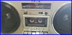 Vintage Sony GhettoBlaster CFS-66 Stereo Cassette Player ReCorder FM AM Radio