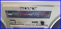 Vintage Sony GhettoBlaster CFS-66 Stereo Cassette Player ReCorder FM AM Radio