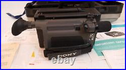 Vintage Sony Handycam camera 8mm video cassette recorder EV-C8u system works