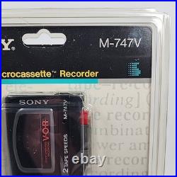 Vintage Sony M-747V Microcassette Voice Recorder withVOR Voice Operated Recording