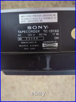 Vintage Sony Stereo Cassette Recorder Cassette Deck Model TC-131 SD Tested