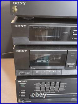 Vintage Sony Stereo System Stack PS-LX285 TA-AX285 TC-W285 ST-JX285 Untested NR