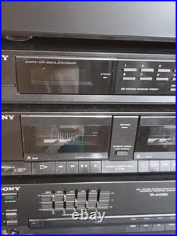 Vintage Sony Stereo System Stack PS-LX285 TA-AX285 TC-W285 ST-JX285 Untested NR