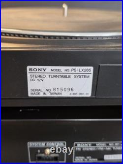 Vintage Sony Stereo System Stack PS-LX285 TA-AX285 TC-W285 ST-JX285 Untested NR