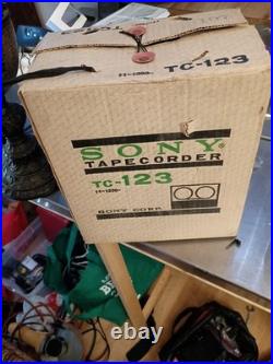 Vintage Sony TC-123 Tape Corder with Box Manuals Warranty Accessories 1960s