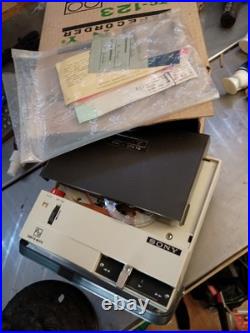 Vintage Sony TC-123 Tape Corder with Box Manuals Warranty Accessories 1960s