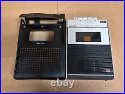 Vintage Sony TC-124 Stereo Cassette Recorder Microphone and Case Tested Works