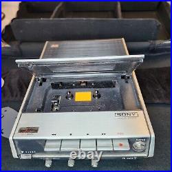 Vintage Sony TC-124 Stereo Cassette-Recorder with Speakers Japan 70s MINT