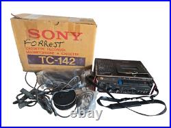 Vintage Sony TC-142 Three Heads Alarm Tape Cassette Recorder Player UNTESTED
