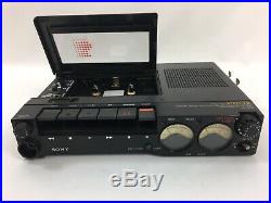 Vintage Sony TC-D5 PRO II Stereo Cassette Recorder with Mics and Cables RARE #6096