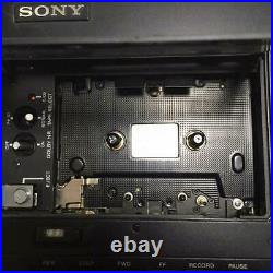 Vintage Sony TC-D5 Portable Stereo Cassette Recorder Black moving work